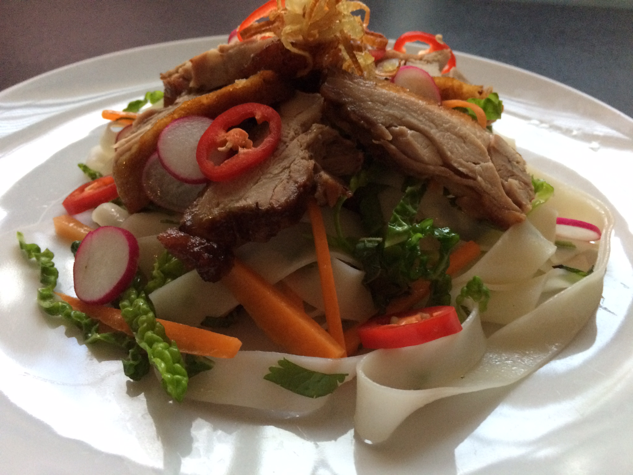 Duck noodle salad